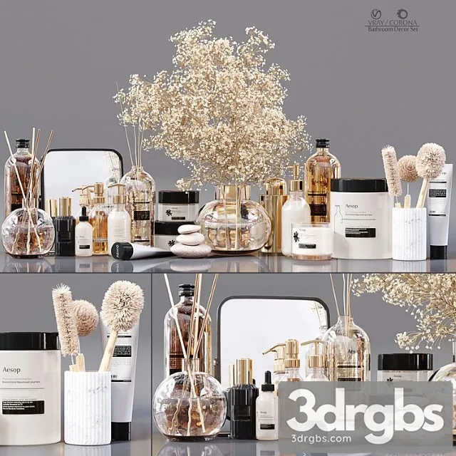 Bathroom Decor Set 30 3D Model Free