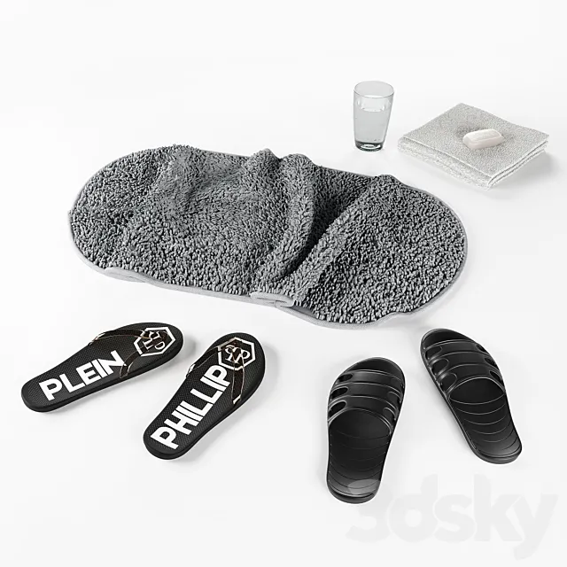 Bathroom decor set 3D Model