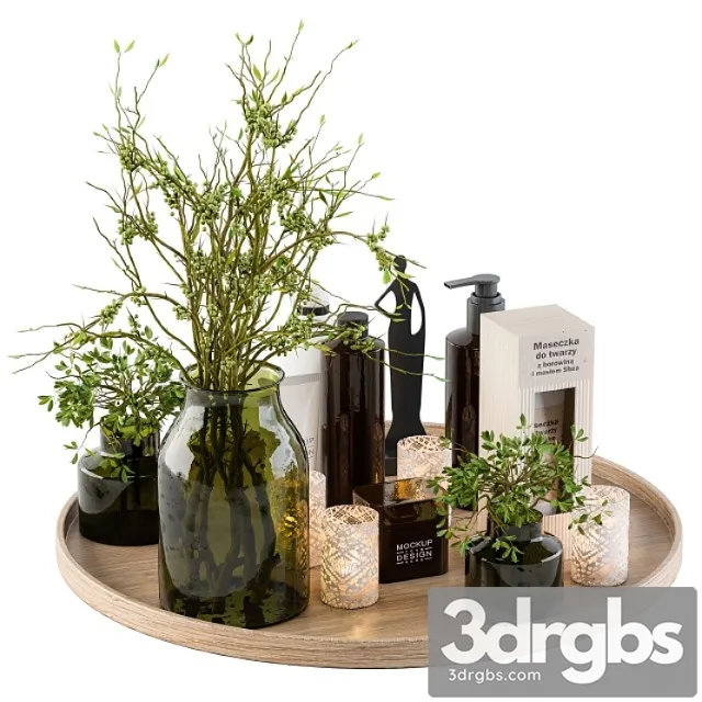 Bathroom Decor Set 3D Model Free