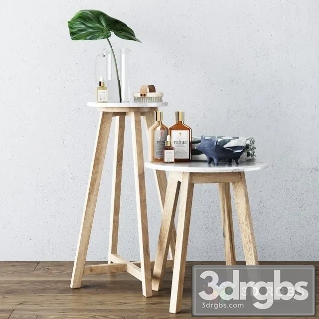 Bathroom Decor Set 3D Model Free