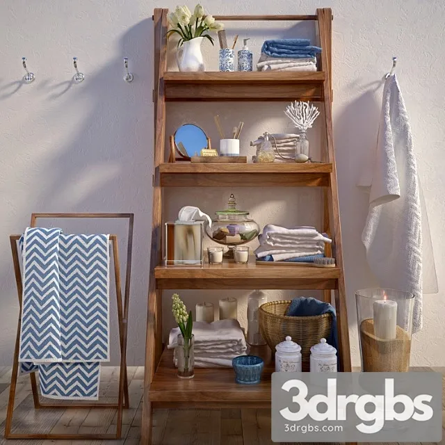 Bathroom Decor Set 5 3D Model Free