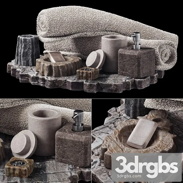Bathroom Decor Stone Soap Dish 3D Model Free
