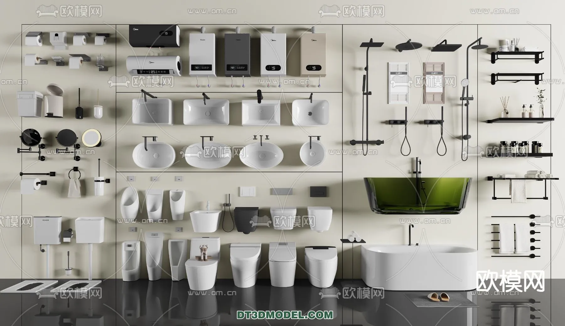 Bathroom Decoration 3D Models For Free Download - 3dsky - 007 - VRAY Render