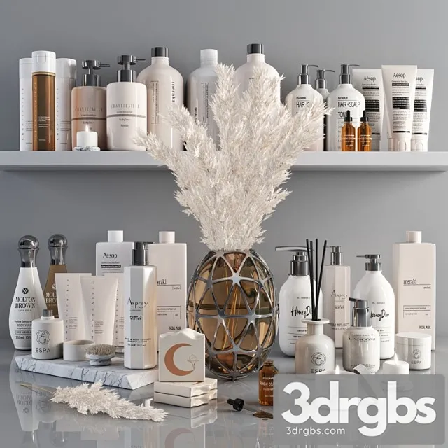 Bathroom Decorative Set 01 3D Model Free