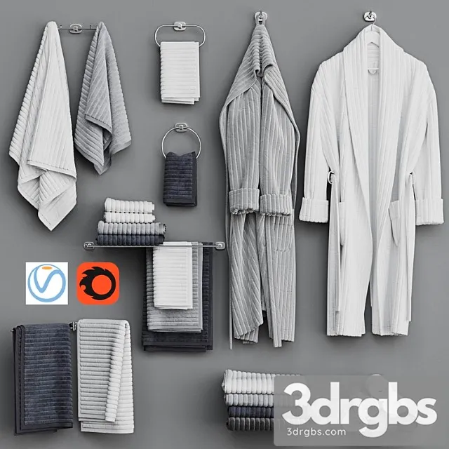 Bathroom Decorative Set 16 3D Model Free