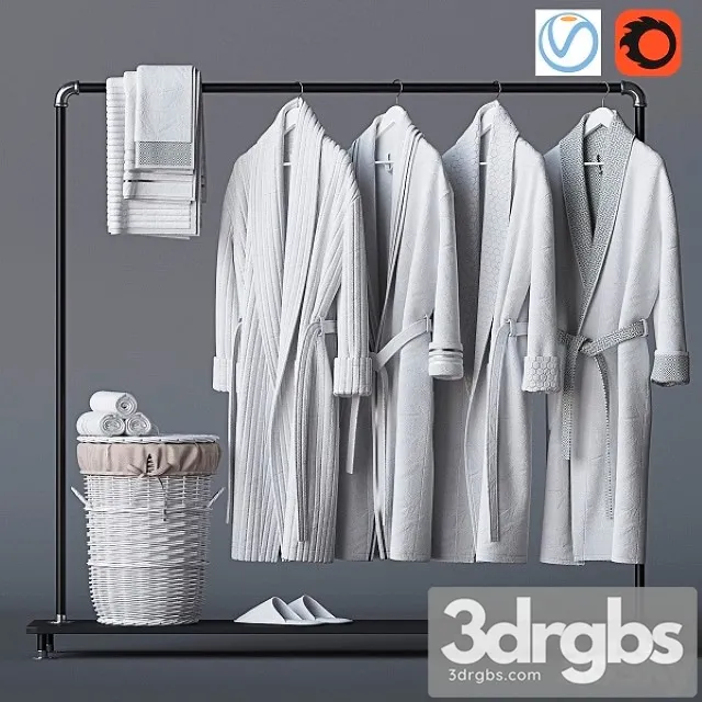 Bathroom Decorative Set 17 3D Model Free