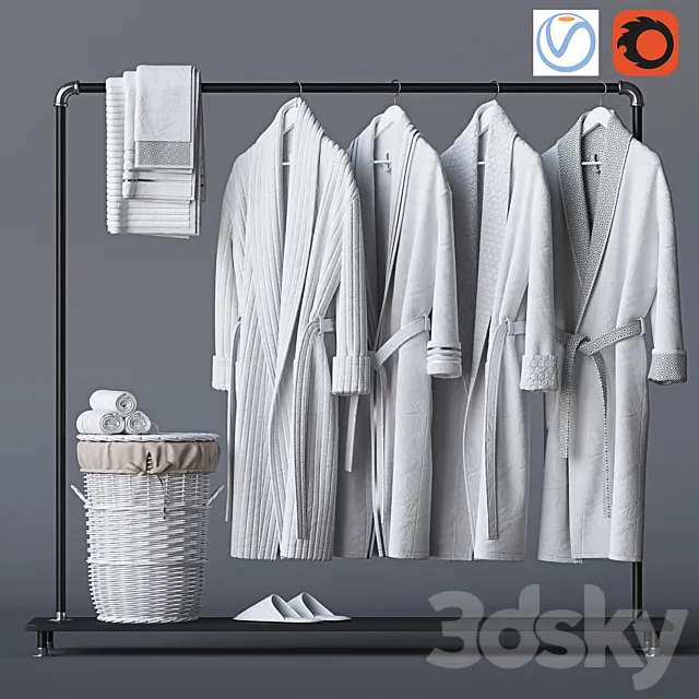 Bathroom decorative set 17 3D Model