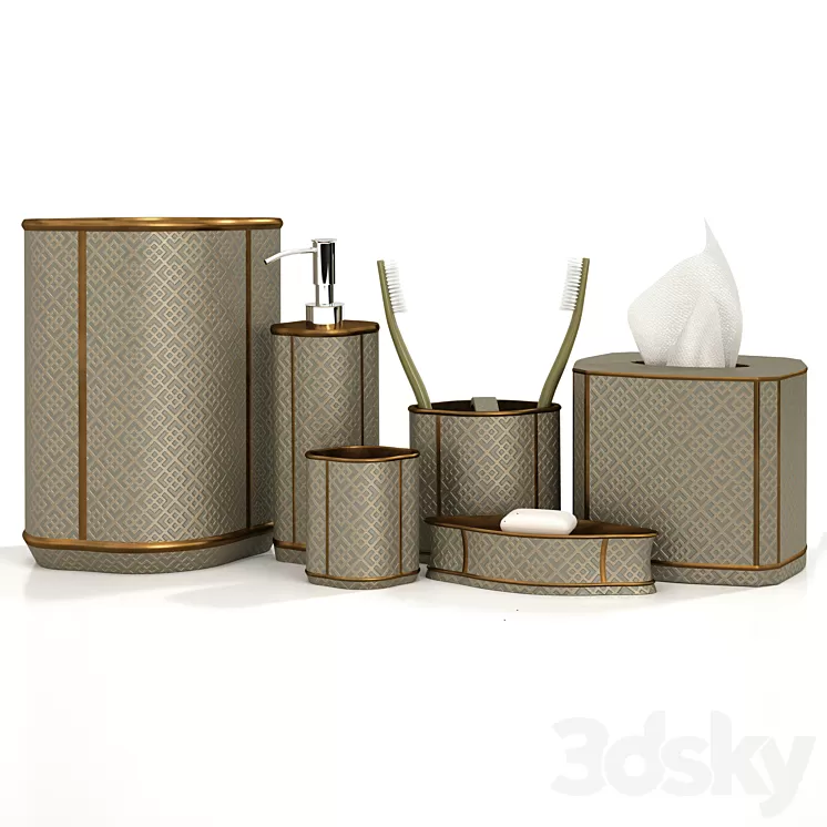 Bathroom decorative set 2 3D Model