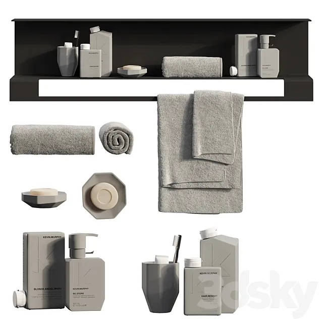 Bathroom Decorative Set 3D Model
