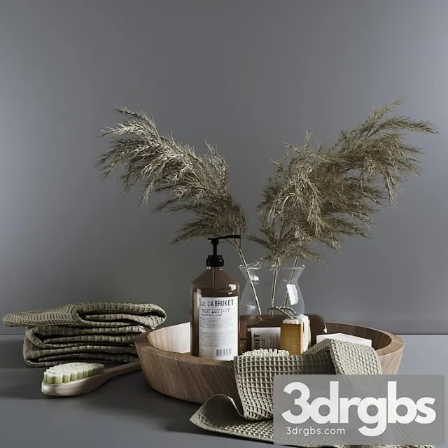 Bathroom Decorative Set 3D Model Free