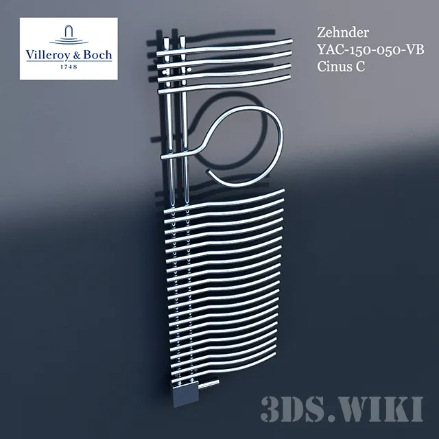 bathroom - Design radiator Villeroy & Boch from ZEHNDER Cinus 3D Model