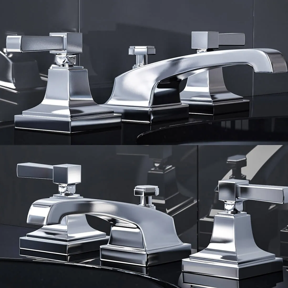 bathroom - Dillon  8in Widespread faucet 3D Model