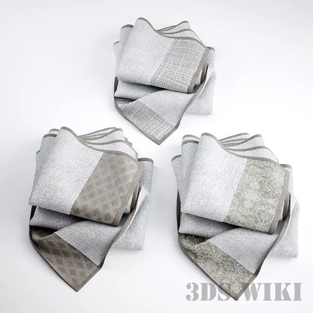 bathroom - Elegant towels 3D Model