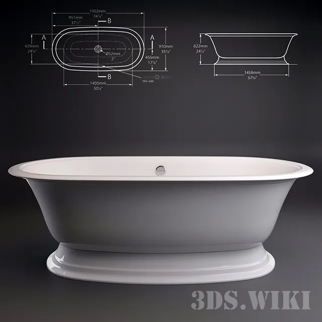 bathroom - Elwick Bath Victoria + Albert Baths 3D Model