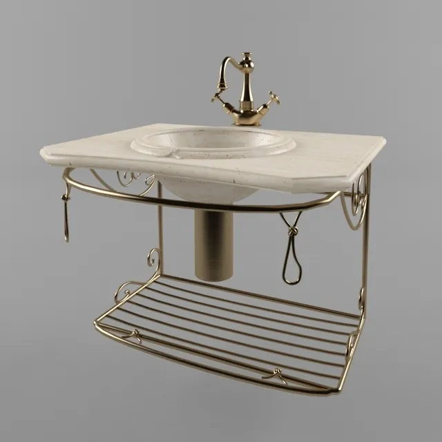 bathroom - Etrusca Nodo Scorsoio washbasin 3D Model