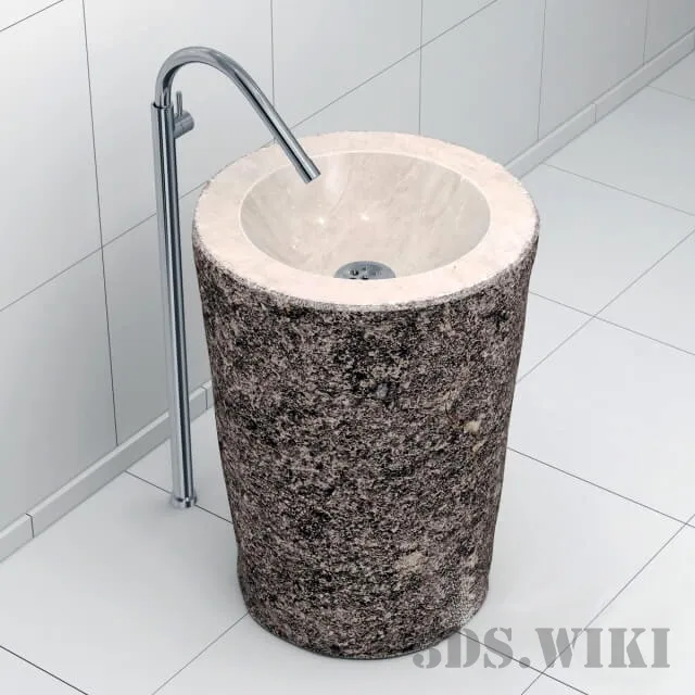 bathroom - Floor-standing sink 3D Model