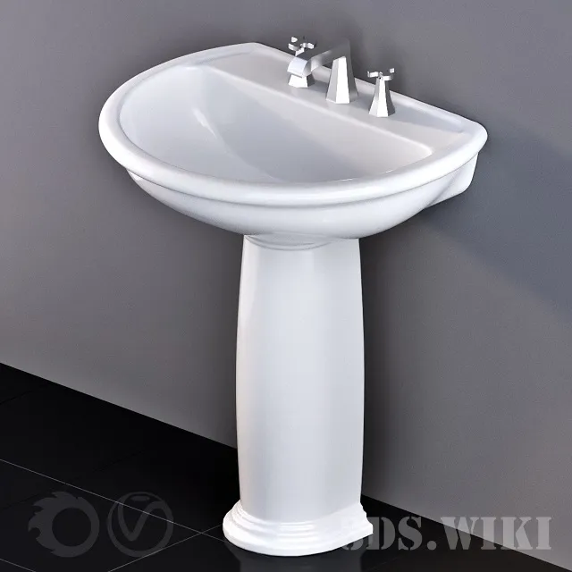 bathroom - Floor standing washbasin Fidia from Flaminia 3D Model