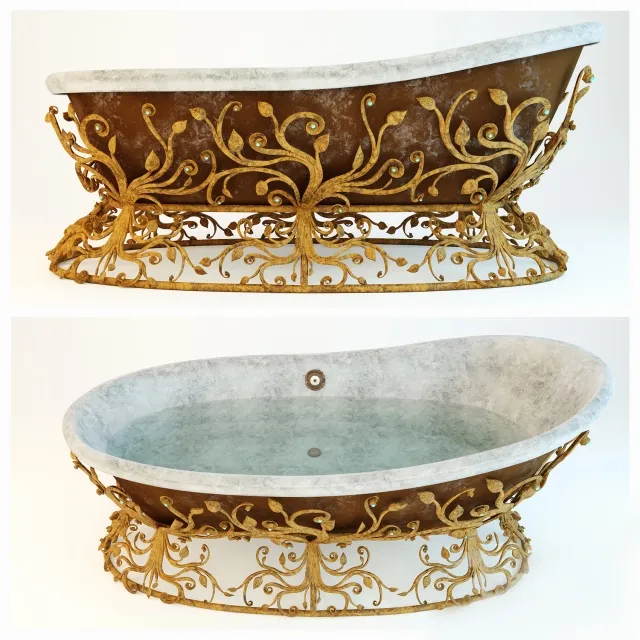 bathroom - Forged stand for the bathroom 3D Model