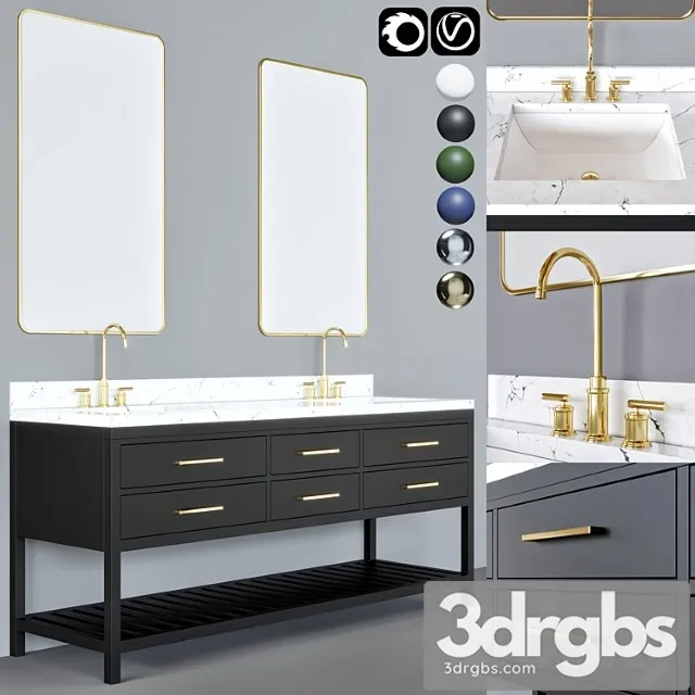 Bathroom Funiture 12 3D Model Free