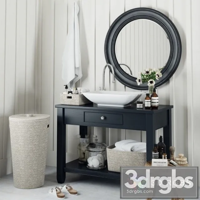 Bathroom Funiture Set 1 3D Model Free