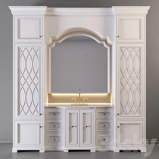 Bathroom Furniture 01 3D Model