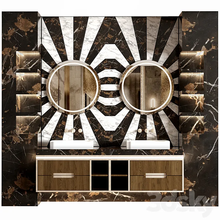 bathroom furniture 01 3D Model Free