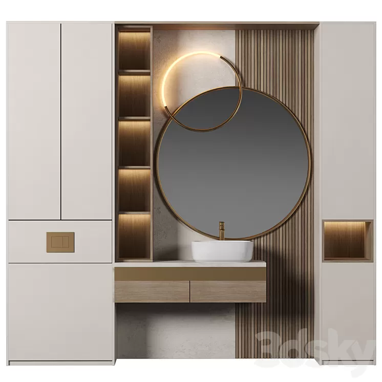 Bathroom Furniture 014 3D Model Free