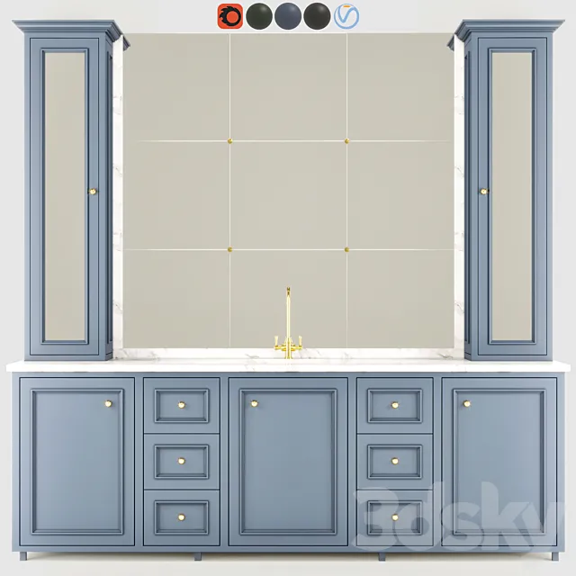 bathroom furniture 03 3D Model
