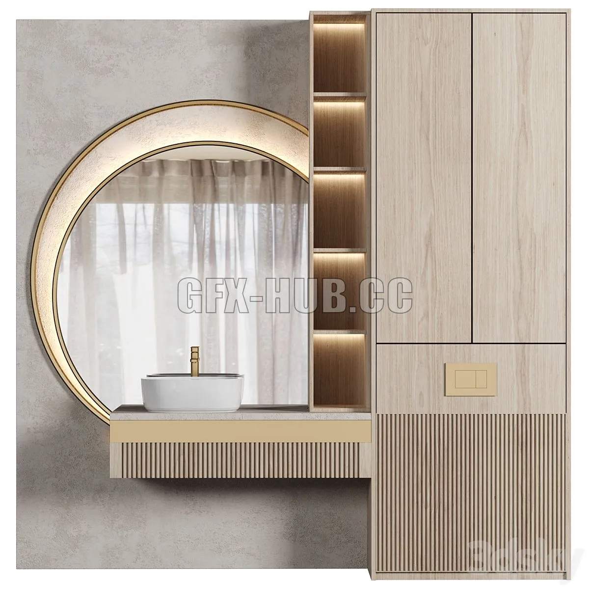 Bathroom Furniture 075 3D Model