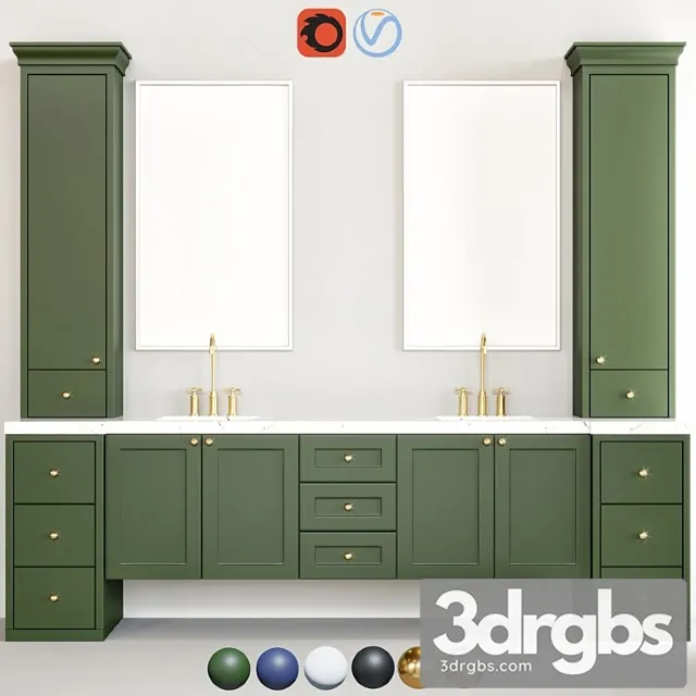 Bathroom Furniture 09 3D Model Free
