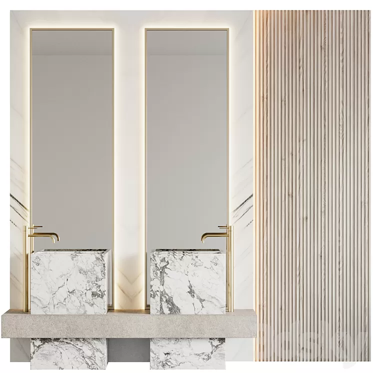 Bathroom furniture 22 3D Model Free