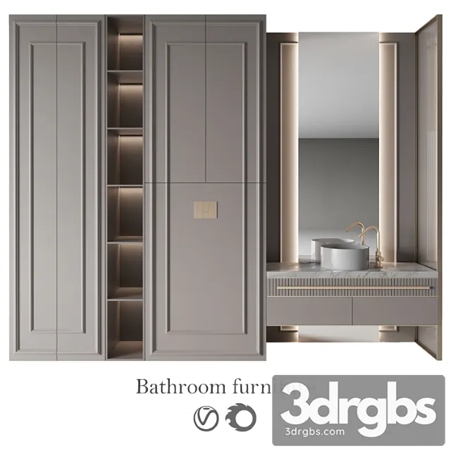 Bathroom Furniture 24 9 3D Model Free
