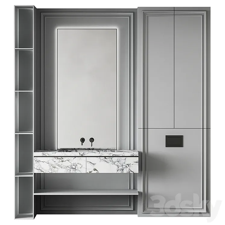 Bathroom furniture 28 3D Model Free