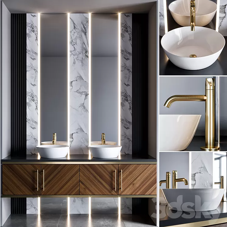 bathroom furniture 32 3D Model Free