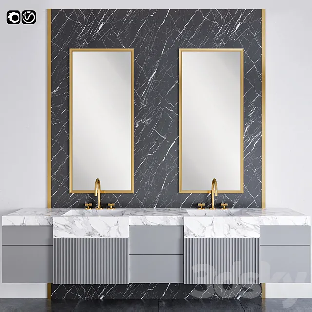 Bathroom furniture 5 3D Model