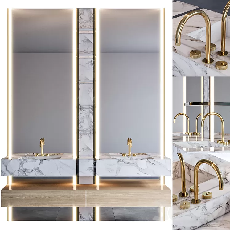 bathroom furniture 59 3D Model Free