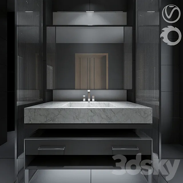Bathroom Furniture 9 3D Model