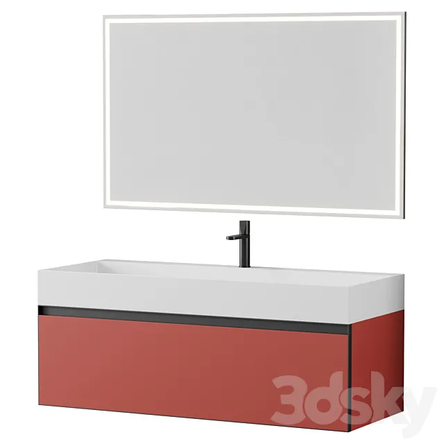 Bathroom furniture Antonio Lupi Design Atelier + Gesto L126 L90 3D Model