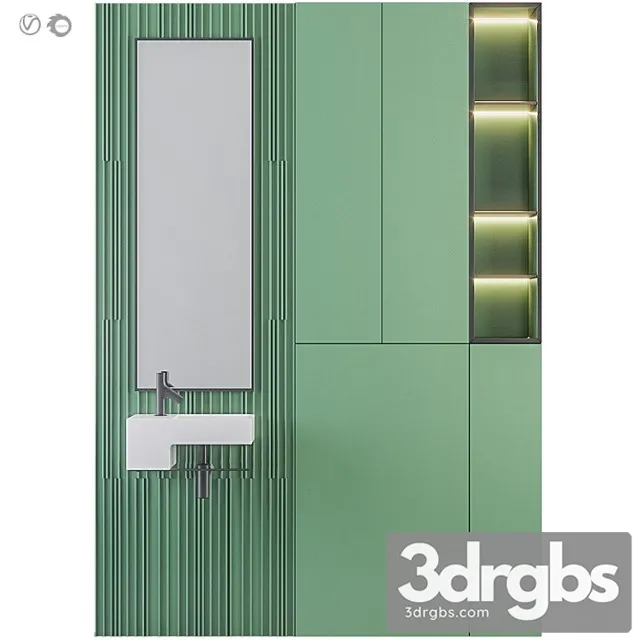 Bathroom Furniture Bath Set 6 3D Model Free