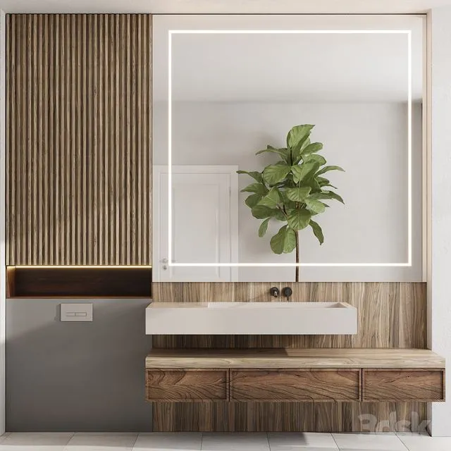 Bathroom furniture by inbani faucet set 10 3D Model