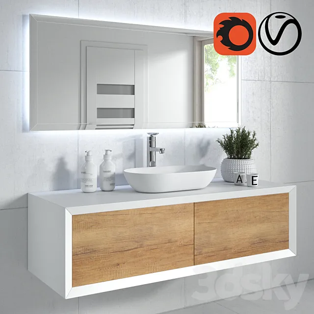 Bathroom furniture FURORE 3D Model