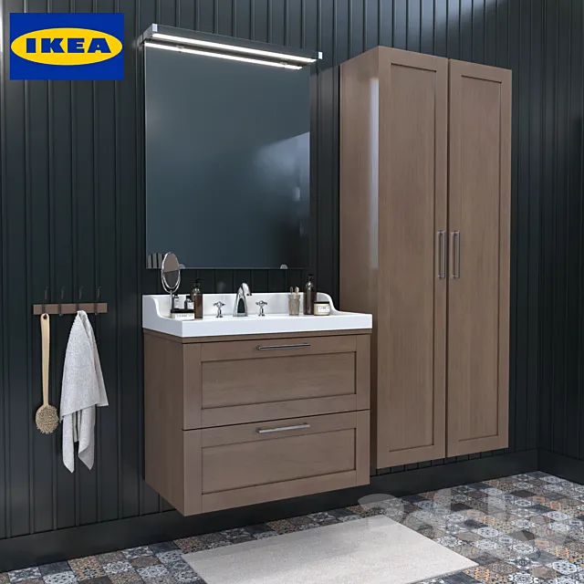 Bathroom furniture IKEA room 3D Model