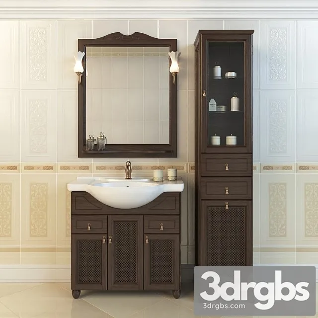 Bathroom Furniture Opadiris Tibet 80 3D Model Free