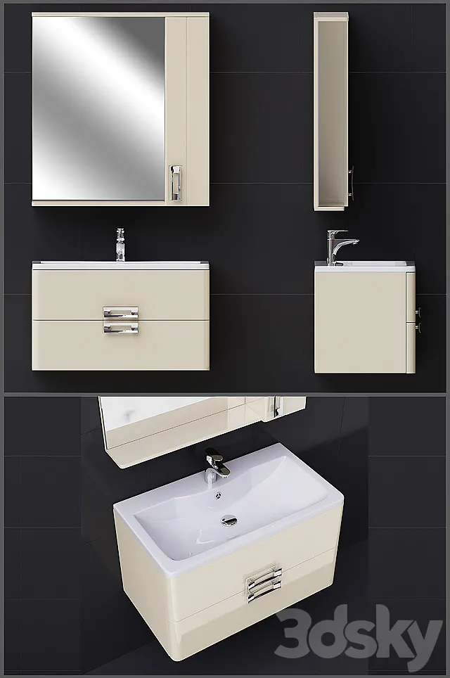 Bathroom furniture Pallada 80 3DModel