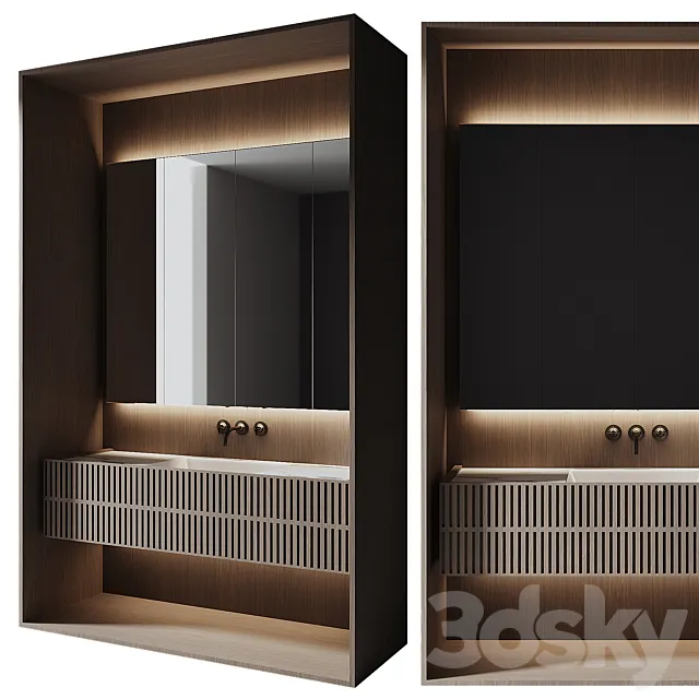 Bathroom furniture set 009 3D Model