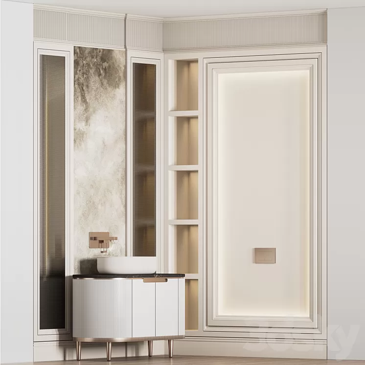 Bathroom Furniture Set 11 3D Model Free