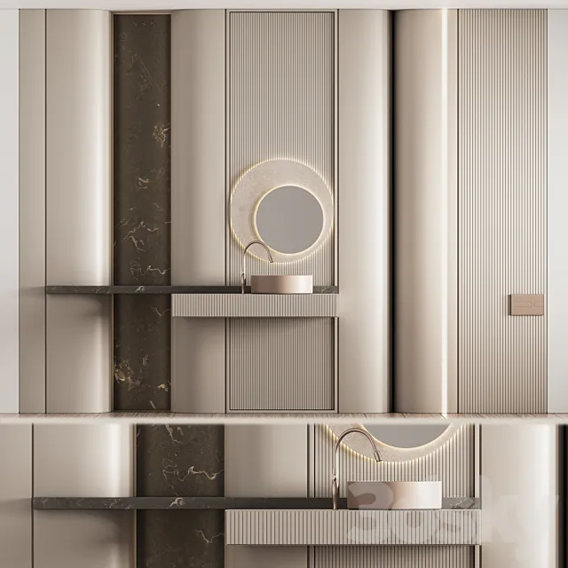 Bathroom Furniture Set 14 3D Model