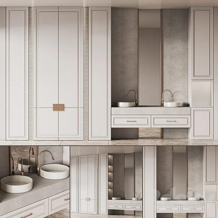 Bathroom Furniture Set 19 3D Model Free