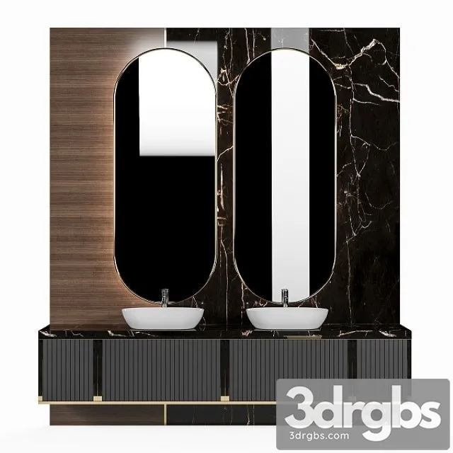 Bathroom Furniture Set 6 3D Model Free