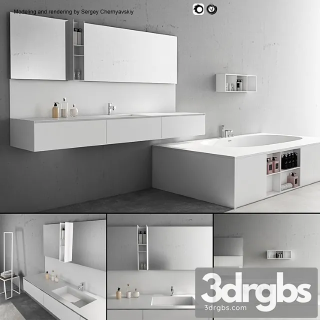 Bathroom Furniture Set Arcom Escape 2 3D Model Free